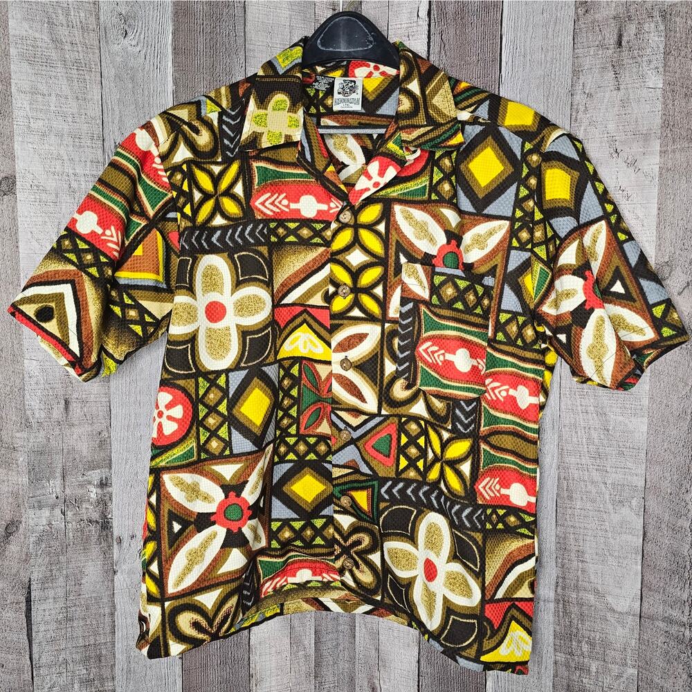 KENNINGTON Ltd Short Sleeve SHIRT Bold Button Pocket Vintage Gift Men's Large